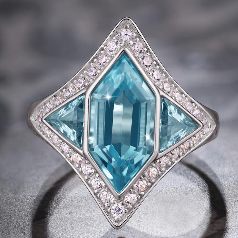 Blue Topaz Next Step Ring  (2-1/4 ctw)